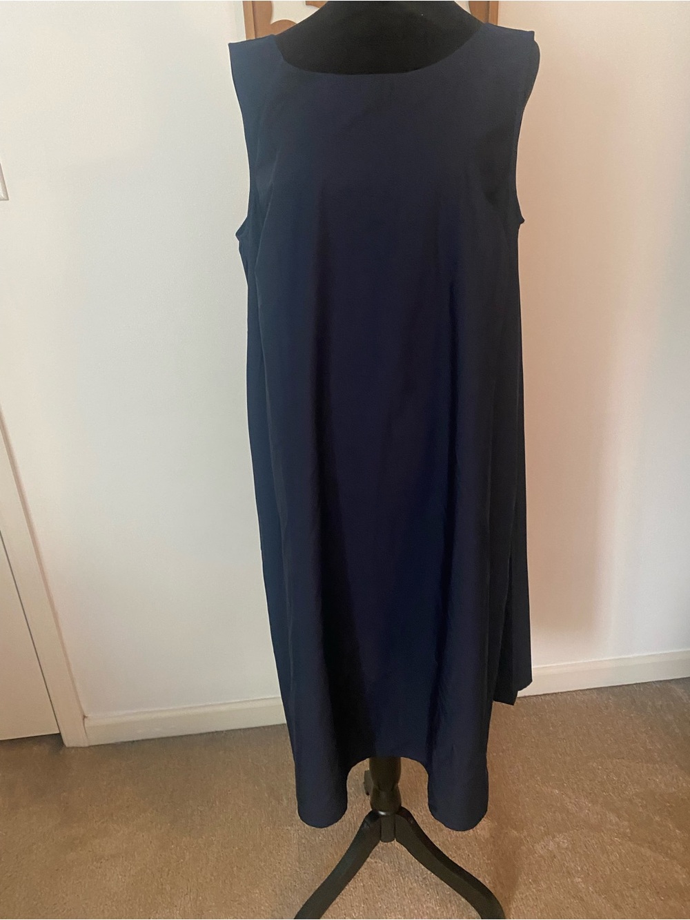 J. Jill Navy Sleeveless Boatneck dress
